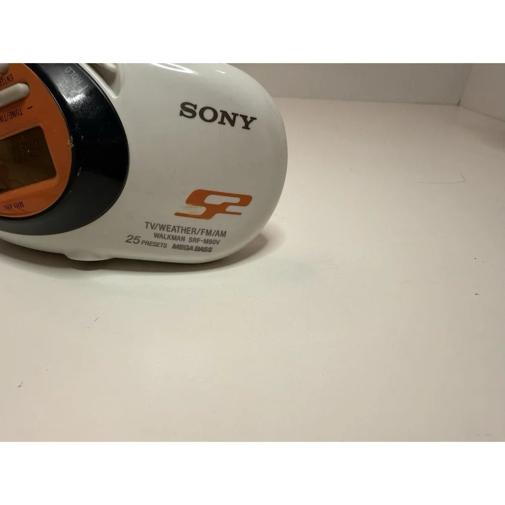 Sony SRF-M80V Sports AM/FM/TV/Weather Radio – Tested & Working (D1)
